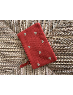 POCHETTE COEUR DORE