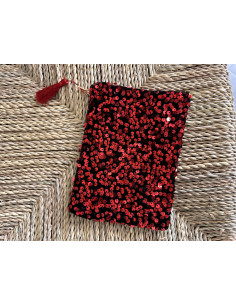 POCHETTE A SEQUIN ROUGE